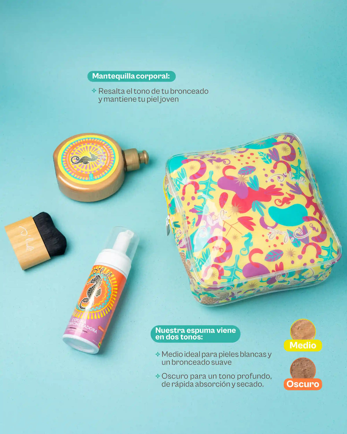 Kit Piel Canela D'Luchi: Bronceado Perfecto Sin Sol, Tono Uniforme y Glow Natural
