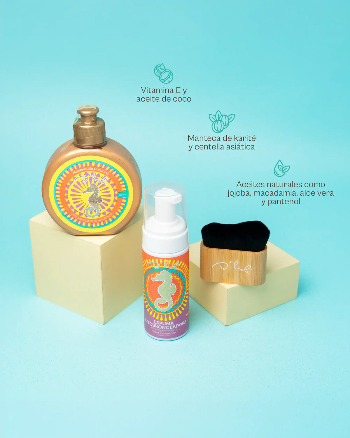 Kit Piel Canela D'Luchi: Bronceado Perfecto Sin Sol, Tono Uniforme y Glow Natural