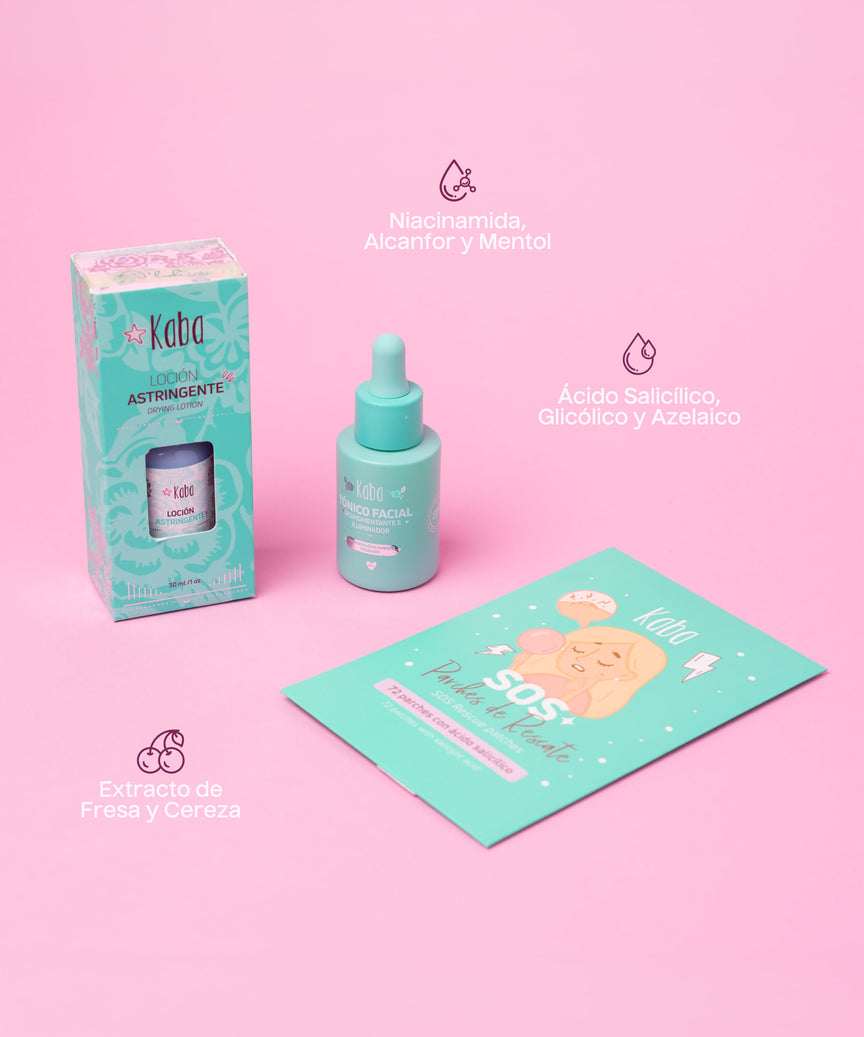 Kit de Emergencia Facial Kaba (3 Productos)