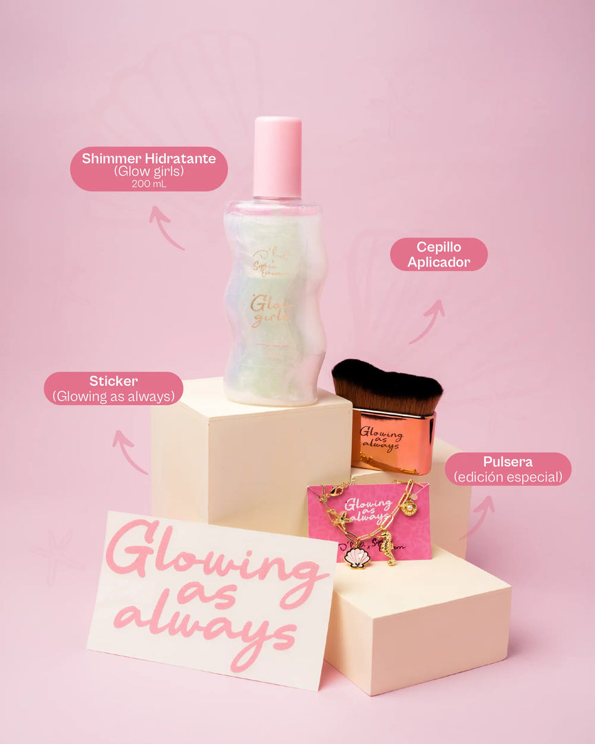 PR Box Glow Girls | Body Shimmer Hidratante D'Luchi x Sophie Echeverri