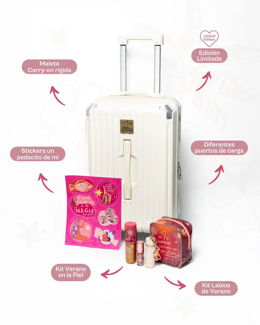 Kit PR Box Viviana Grondona x D'Luchi x Kaba | Mi Equipaje de Sueños con Maleta de Viaje y Colección Completa